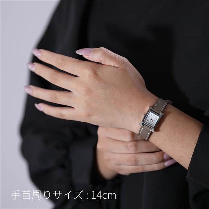 HERMES エルメス Hウォッチ ミニ エトゥープ HH1.110.131/WW18 037883WW00 28