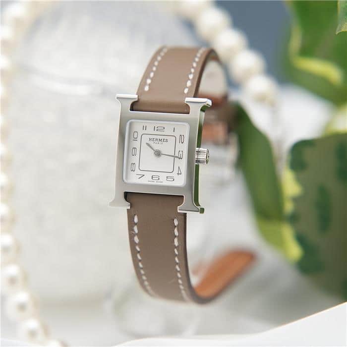 HERMES エルメス Hウォッチ ミニ エトゥープ HH1.110.131/WW18 037883WW00 2