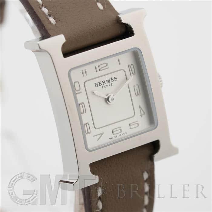 HERMES エルメス Hウォッチ ミニ エトゥープ HH1.110.131/WW18 037883WW00 8