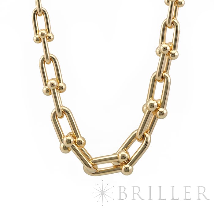 TIFFANY & Co. ティファニー ハードウェア グラジュエイテッド リンク ネックレス イエローゴールド 60153063 メイン