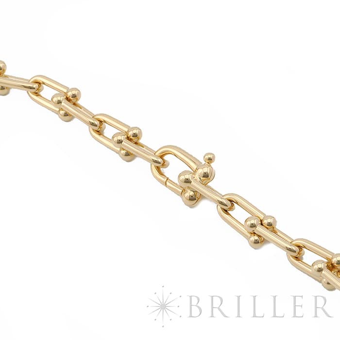 TIFFANY & Co. ティファニー ハードウェア グラジュエイテッド リンク ネックレス イエローゴールド 60153063 9
