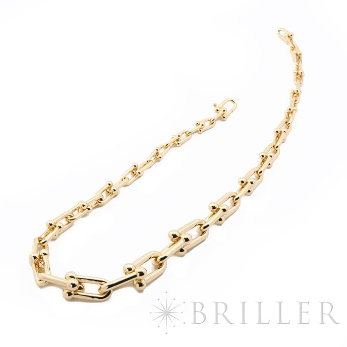 TIFFANY & Co. ティファニー ハードウェア グラジュエイテッド リンク ネックレス イエローゴールド 60153063 12