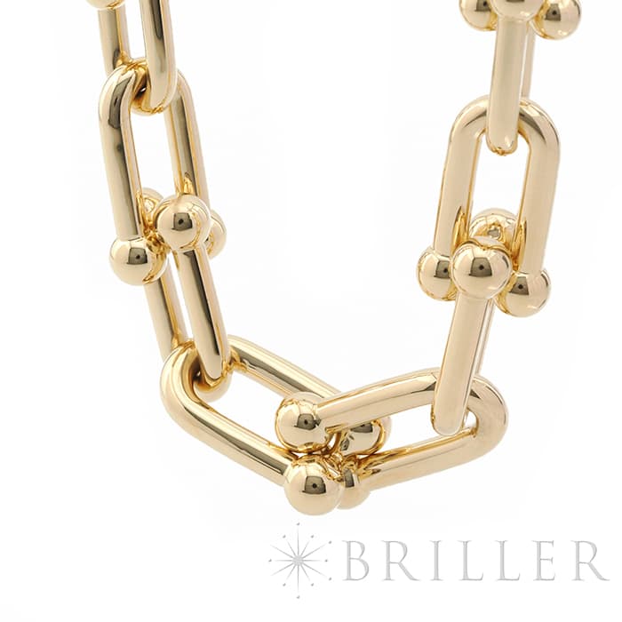 TIFFANY & Co. ティファニー ハードウェア グラジュエイテッド リンク ネックレス イエローゴールド 60153063 4
