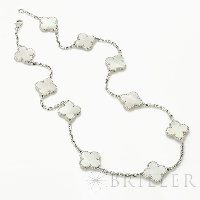 Van Cleef & Arpels ヴァン クリーフ&アーペル ヴィンテージ アルハンブラ ネックレス 10モチーフ VCARF48500 12