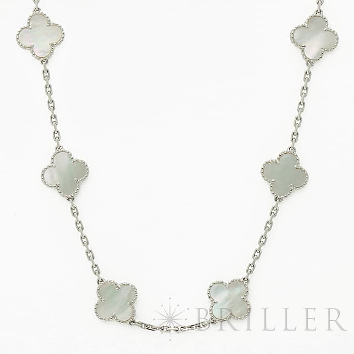 Van Cleef & Arpels ヴァン クリーフ&アーペル ヴィンテージ アルハンブラ ネックレス 10モチーフ VCARF48500 8