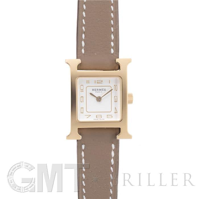 未使用に近い HERMES エルメス ミニHウォッチ HH1.101 レディース エルメス Hウォッチ ミニ HH1.101 ホワイト レディース 時計