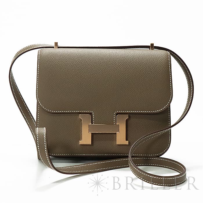 HERMES エルメス コンスタンス 3 ミニ ミロワール エプソン エトゥープ ピンクゴールド金具 ミラー付き 14