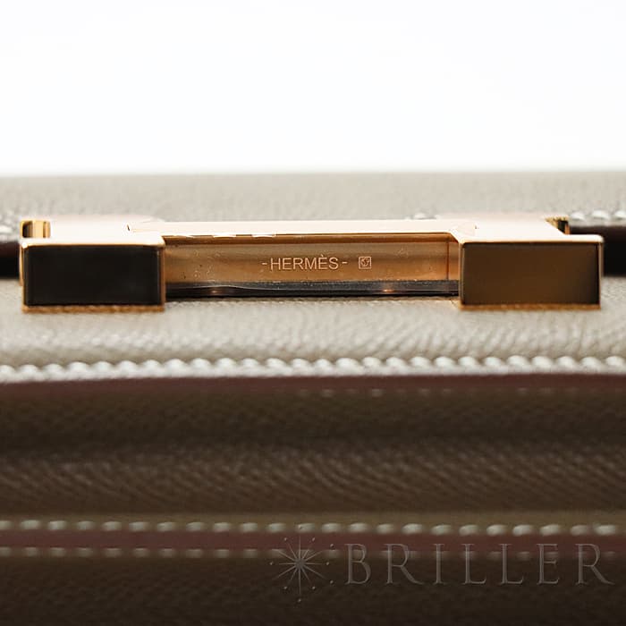 HERMES エルメス コンスタンス 3 ミニ ミロワール エプソン エトゥープ ピンクゴールド金具 ミラー付き 15