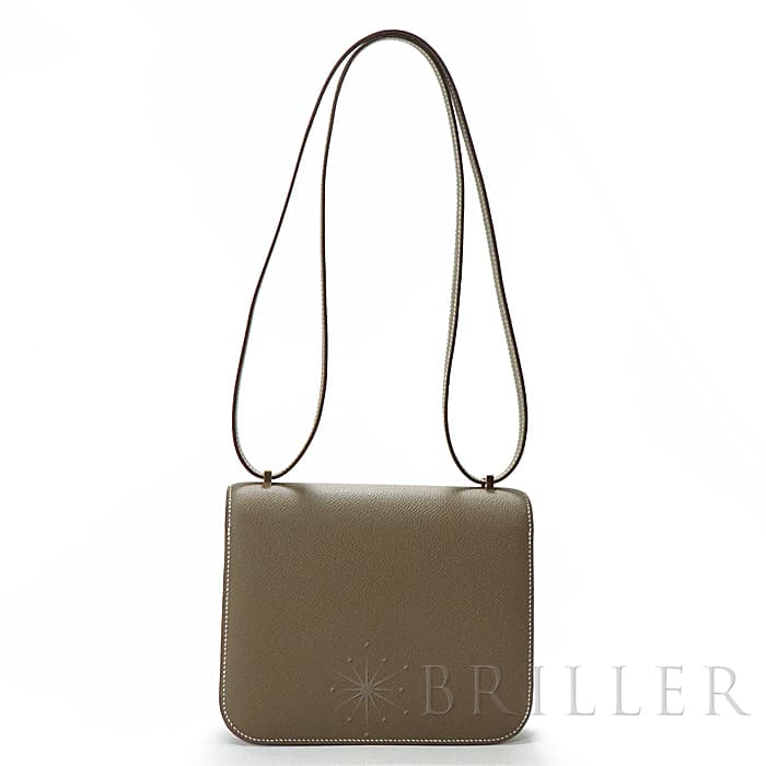 HERMES エルメス コンスタンス 3 ミニ ミロワール エプソン エトゥープ ピンクゴールド金具 ミラー付き 1