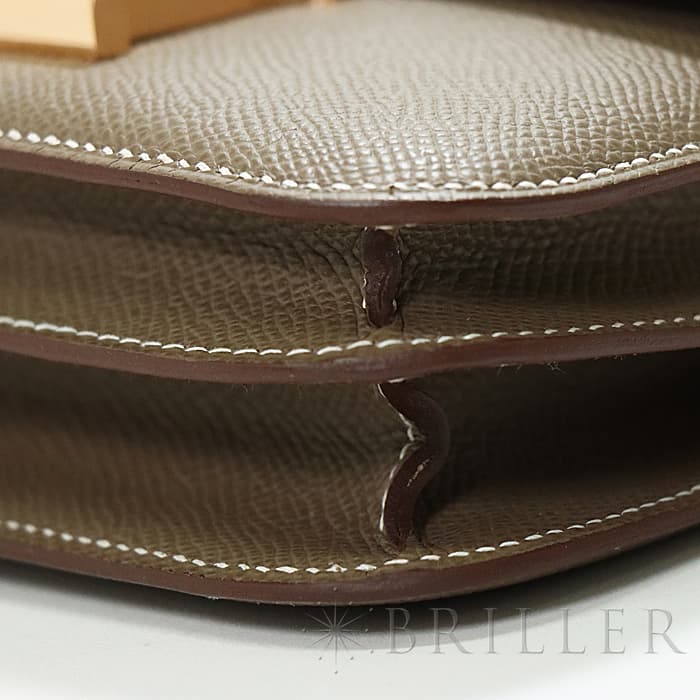 HERMES エルメス コンスタンス 3 ミニ ミロワール エプソン エトゥープ ピンクゴールド金具 ミラー付き 21