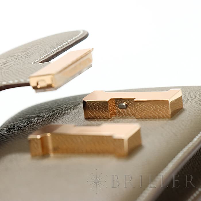 HERMES エルメス コンスタンス 3 ミニ ミロワール エプソン エトゥープ ピンクゴールド金具 ミラー付き 22