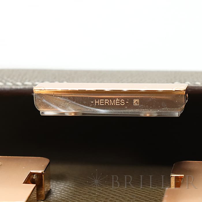 HERMES エルメス コンスタンス 3 ミニ ミロワール エプソン エトゥープ ピンクゴールド金具 ミラー付き 26