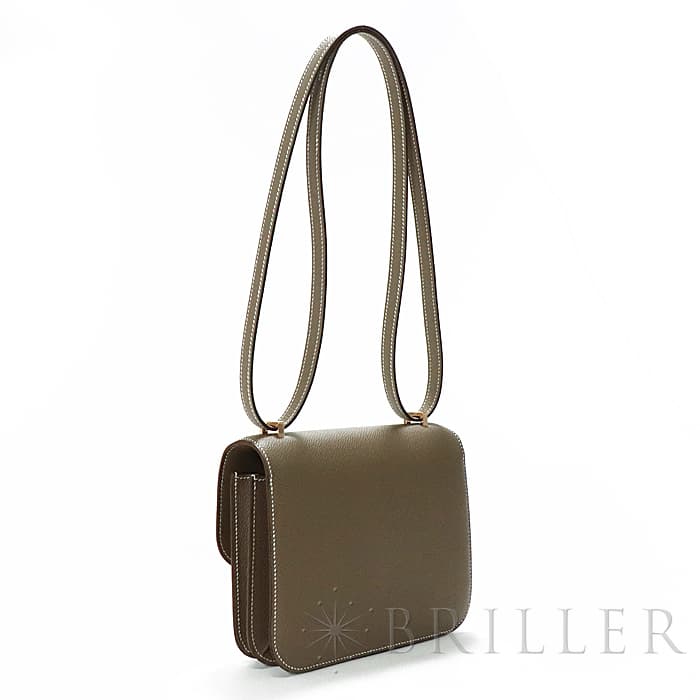 HERMES エルメス コンスタンス 3 ミニ ミロワール エプソン エトゥープ ピンクゴールド金具 ミラー付き 28