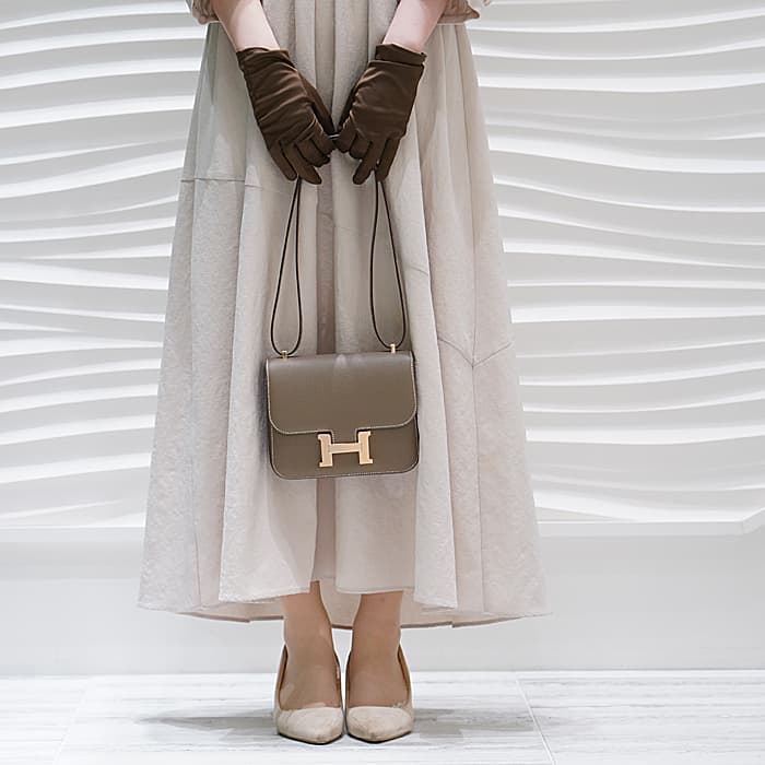 HERMES エルメス コンスタンス 3 ミニ ミロワール エプソン エトゥープ ピンクゴールド金具 ミラー付き 29