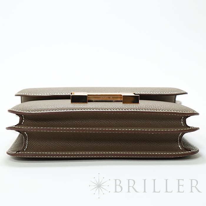 HERMES エルメス コンスタンス 3 ミニ ミロワール エプソン エトゥープ ピンクゴールド金具 ミラー付き 4