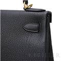HERMES エルメス ケリー 28 トゴ ノワール マットゴールド金具 9