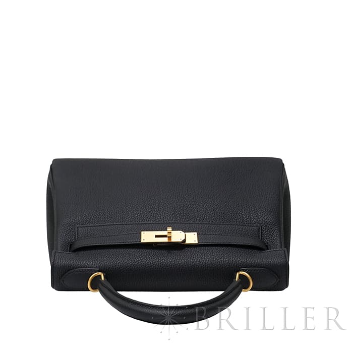 HERMES エルメス ケリー 28 トゴ ノワール マットゴールド金具 10