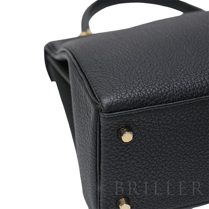 HERMES エルメス ケリー 28 トゴ ノワール マットゴールド金具 17