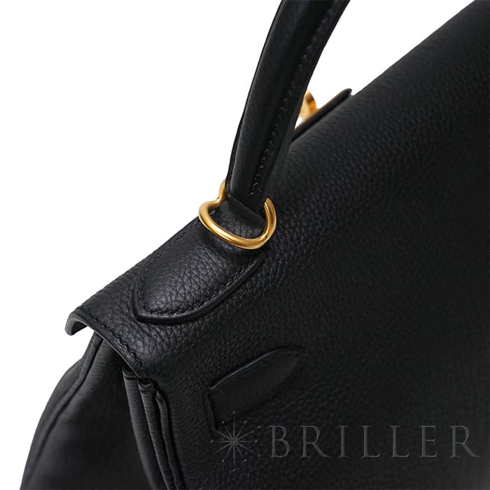 HERMES エルメス ケリー 28 トゴ ノワール マットゴールド金具 20