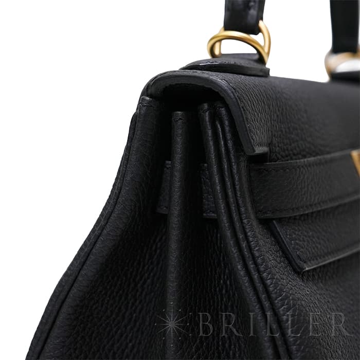 HERMES エルメス ケリー 28 トゴ ノワール マットゴールド金具 22