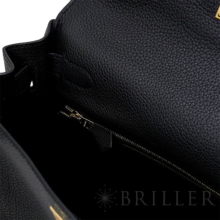 HERMES エルメス ケリー 28 トゴ ノワール マットゴールド金具 23