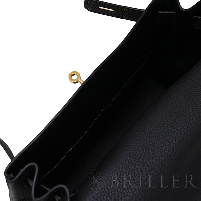 HERMES エルメス ケリー 28 トゴ ノワール マットゴールド金具 24