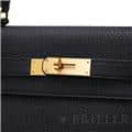HERMES エルメス ケリー 28 トゴ ノワール マットゴールド金具 3