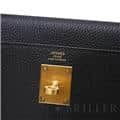 HERMES エルメス ケリー 28 トゴ ノワール マットゴールド金具 5