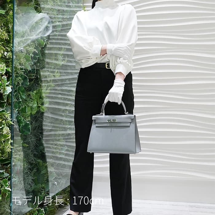 HERMES エルメス ケリー 28 セリエ エプソン グリパンタン シルバー金具 29