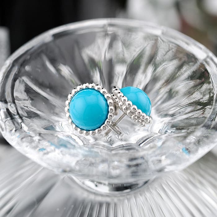 Van Cleef & Arpels ヴァン クリーフ&アーペル ペルレ クルール ピアス ホワイトゴールド ターコイズ VCARP4DT00 2