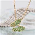 Van Cleef & Arpels ヴァン クリーフ&アーペル ドゥ パピヨン ペンダント ネックレス イエローゴールド ツァボライトガーネット ダイヤモンド VCAR06W700 2