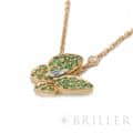 Van Cleef & Arpels ヴァン クリーフ&アーペル ドゥ パピヨン ペンダント ネックレス イエローゴールド ツァボライトガーネット ダイヤモンド VCAR06W700 5