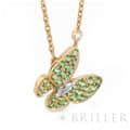 Van Cleef & Arpels ヴァン クリーフ&アーペル ドゥ パピヨン ペンダント ネックレス イエローゴールド ツァボライトガーネット ダイヤモンド VCAR06W700 8