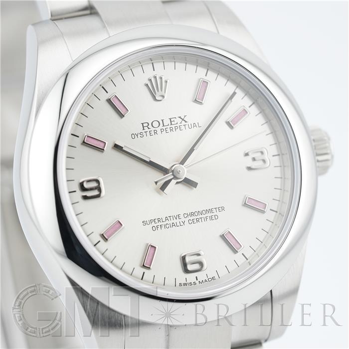 ROLEX ロレックス オイスターパーペチュアル 31 177200 シルバー 369 ピンクバーインデックス 9