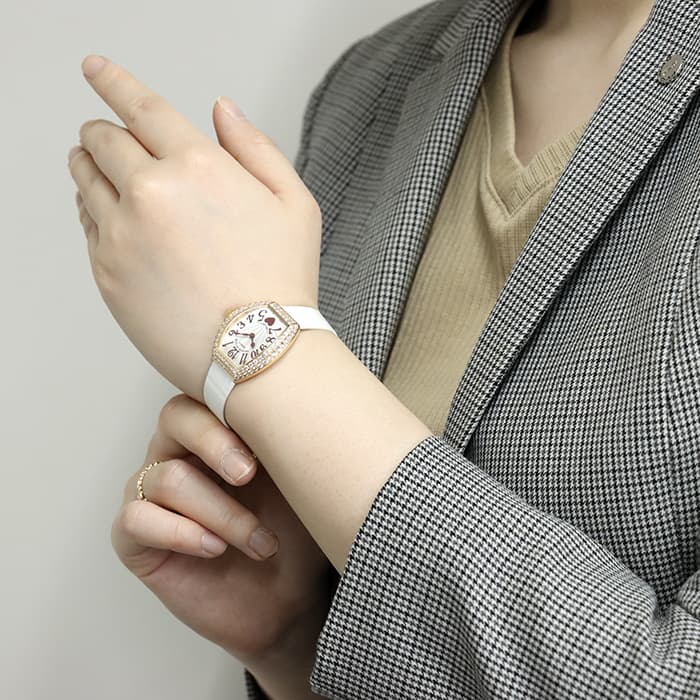 中古 Franck Muller フランク ミュラー ハート トゥ ハート 5002sqzc6hd2 シルバー ピンクゴールド 商品id 詳細ページ レディース腕時計の販売買取 Briller ロレックス カルティエ シャネル オメガなど人気の高級ブランド腕時計