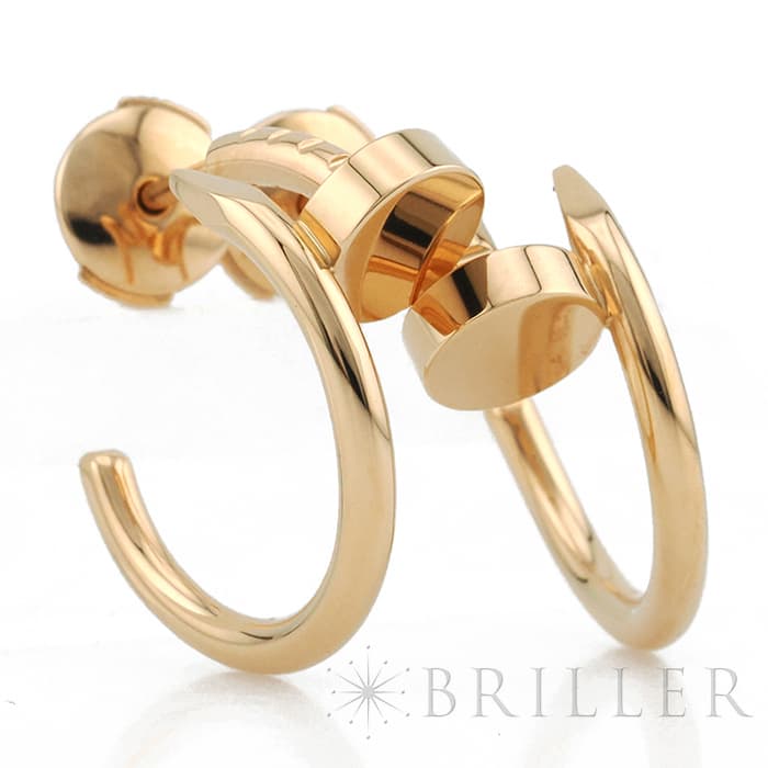 CARTIER カルティエ ジュストアンクル ピアス ピンクゴールド B8301234 5