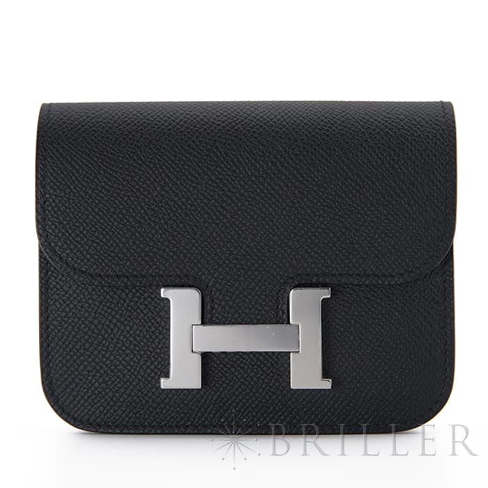 【HERMES】コンスタンススリム/ノワール/シルバー金具 新品)HERMES エルメス コンスタンス スリム エプソン ノワール