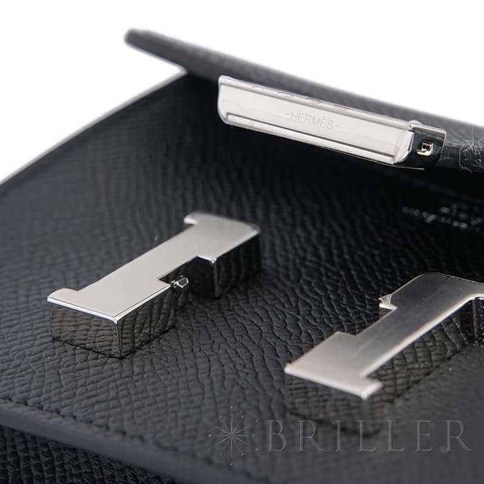 HERMES エルメス コンスタンス スリム エプソン ノワール(ブラック) シルバー金具 27
