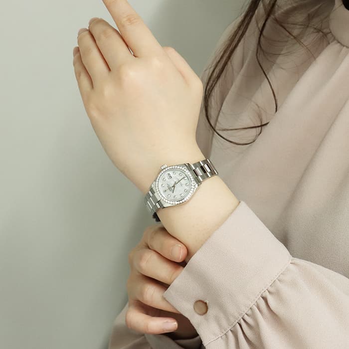 ROLEX ロレックス デイトジャスト 28 279384RBR ホワイトシェル オイスターブレス 29