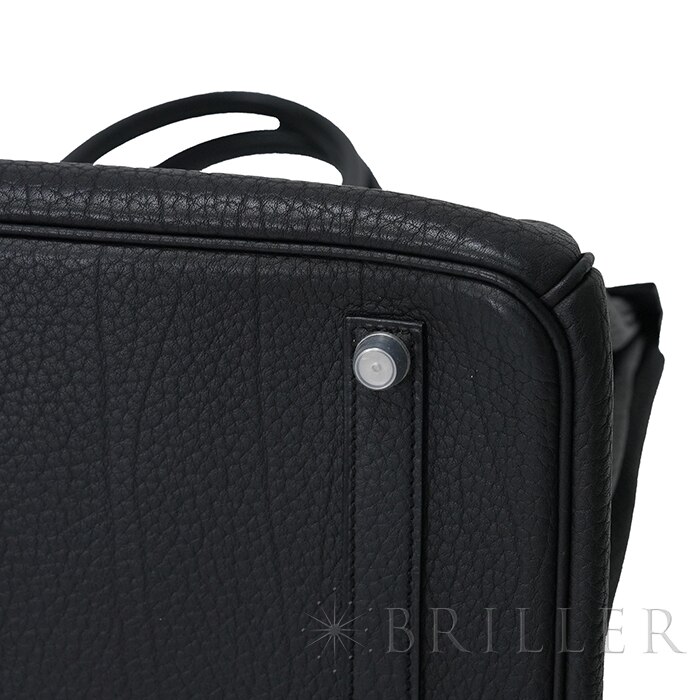 HERMES エルメス バーキン 35 フィヨルド ノワール ブラック シルバー金具 15