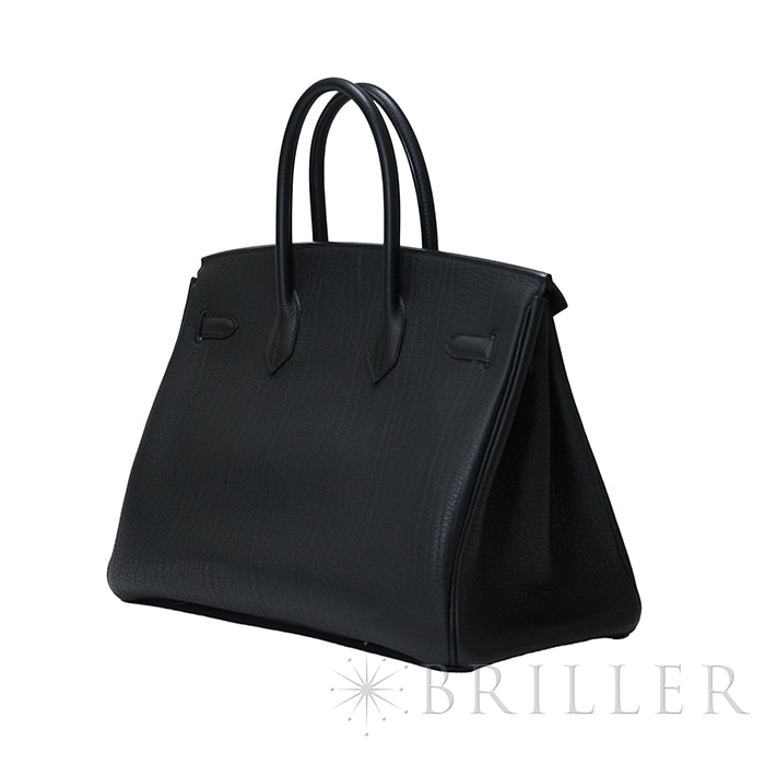 HERMES エルメス バーキン 35 フィヨルド ノワール ブラック シルバー金具 19