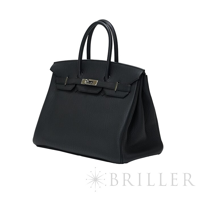 HERMES エルメス バーキン 35 フィヨルド ノワール ブラック シルバー金具 20