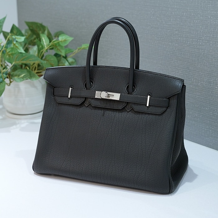 HERMES エルメス バーキン 35 フィヨルド ノワール ブラック シルバー金具 2