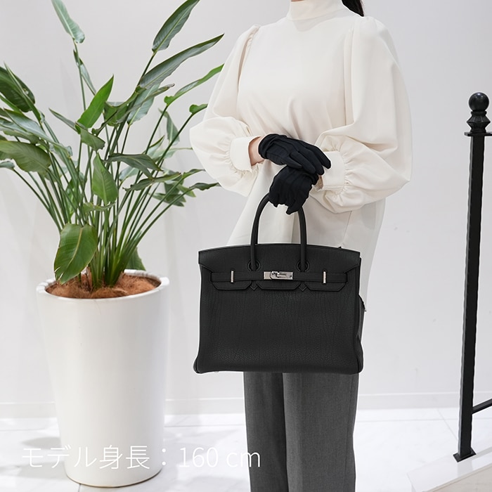 HERMES エルメス バーキン 35 フィヨルド ノワール ブラック シルバー金具 29