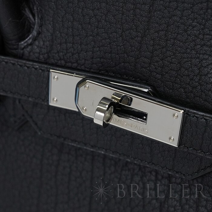 HERMES エルメス バーキン 35 フィヨルド ノワール ブラック シルバー金具 4