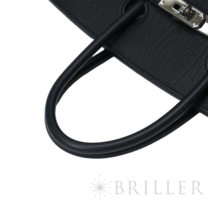 HERMES エルメス バーキン 35 フィヨルド ノワール ブラック シルバー金具 6