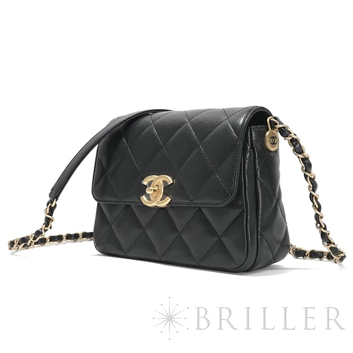 CHANEL シャネル ミニ フラップ バッグ ブラック キャビアスキン ゴールド金具 AS4907 B17672 94305 12