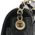 CHANEL シャネル ミニ フラップ バッグ ブラック キャビアスキン ゴールド金具 AS4907 B17672 94305 14
