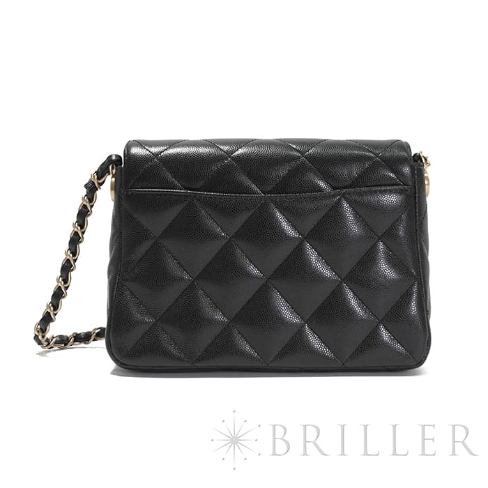 CHANEL シャネル ミニ フラップ バッグ ブラック キャビアスキン ゴールド金具 AS4907 B17672 94305 1