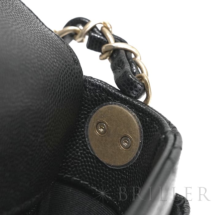 CHANEL シャネル ミニ フラップ バッグ ブラック キャビアスキン ゴールド金具 AS4907 B17672 94305 27